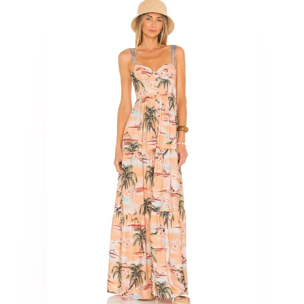 NWT M Agua Bendita Dunna Luau Dress in Multicolor
